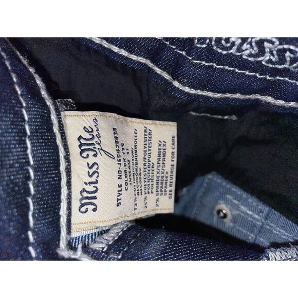 Miss Me Women’s Bootcut Jeans Size 27 30x30 Blue Western Cowgirl Rodeo Dark Wash - Picture 3 of 12